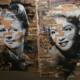 Dual Paintings of Iconic Women on Wooden Boards