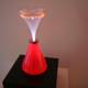 Radiant Red Glass Vase Lamp