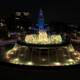 Illuminated Fountain in the Heart of the City
