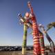 Colorful Sculptures Brighten Up Parking Lot