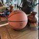 A Basketball on a Wooden Table