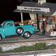 Miniature Train Station with Pickup Truck