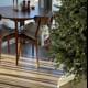 Festive Dining Table with Wooden Chairs