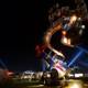 Giant Truck Sculpture Lights Up Coachella Night Sky