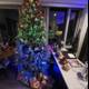 Festive Christmas Tree in a Cozy Kitchen