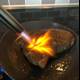 Sizzling Steak on a Flaming Pan